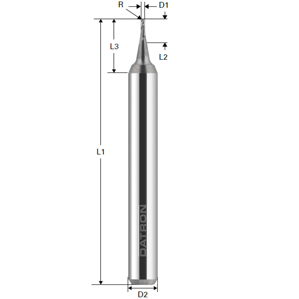 Double Flute Ball Nose End Mill - Coated