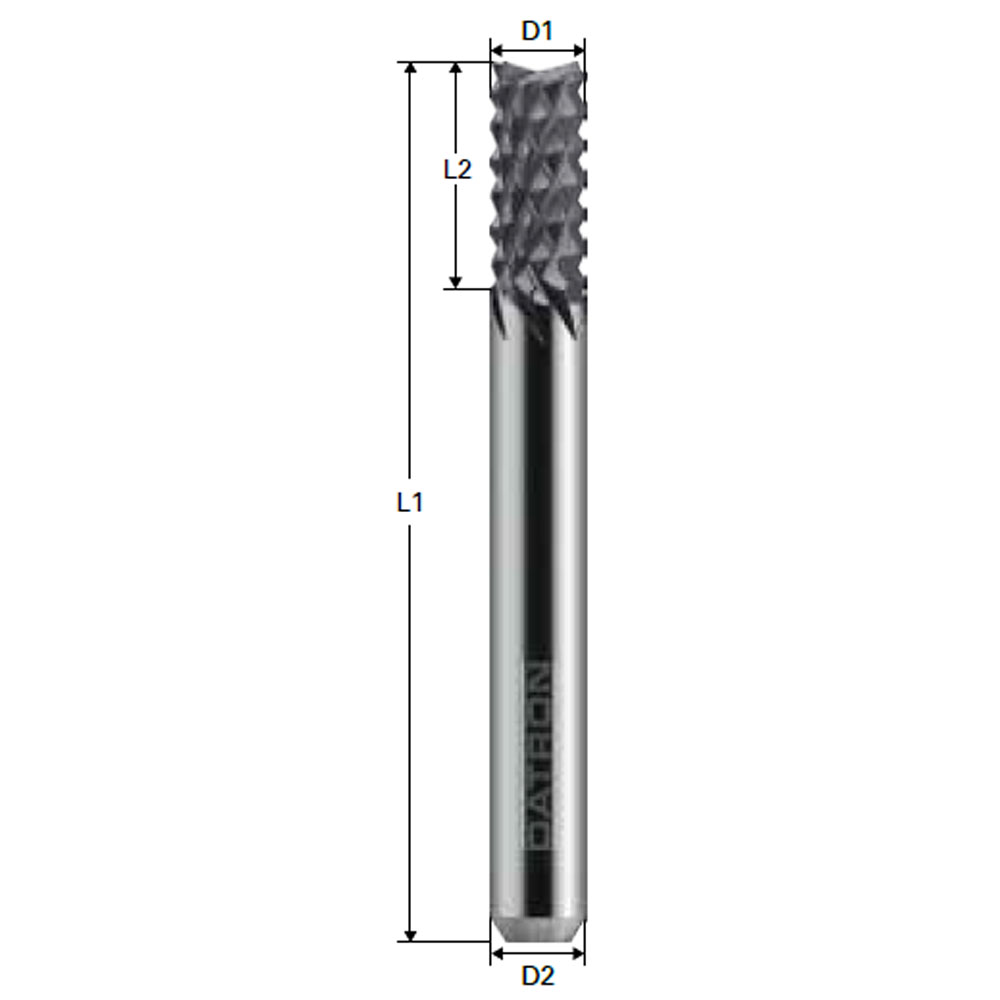 Coated Micro Toothed End Mill